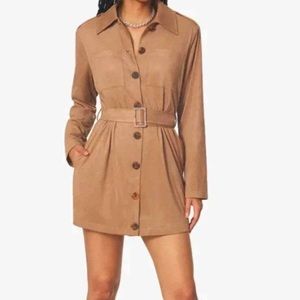 WeWoreWhat Safari Faux Suede Dress